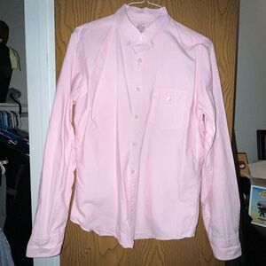 J. Crew Lightweight Oxford Cloth Button-Down Shirt in Pink; Size Large Slim